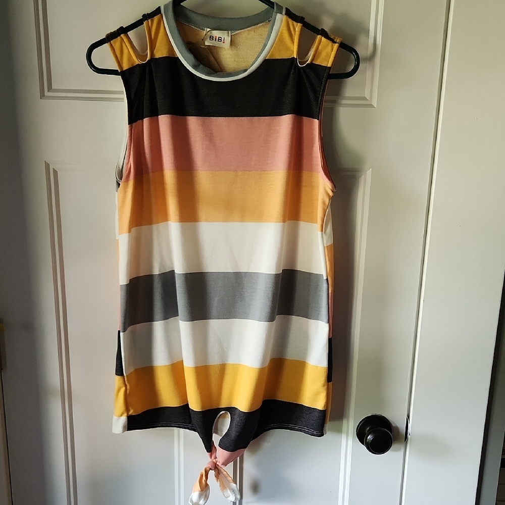 BiBi Women's Colorful Striped Tank Top